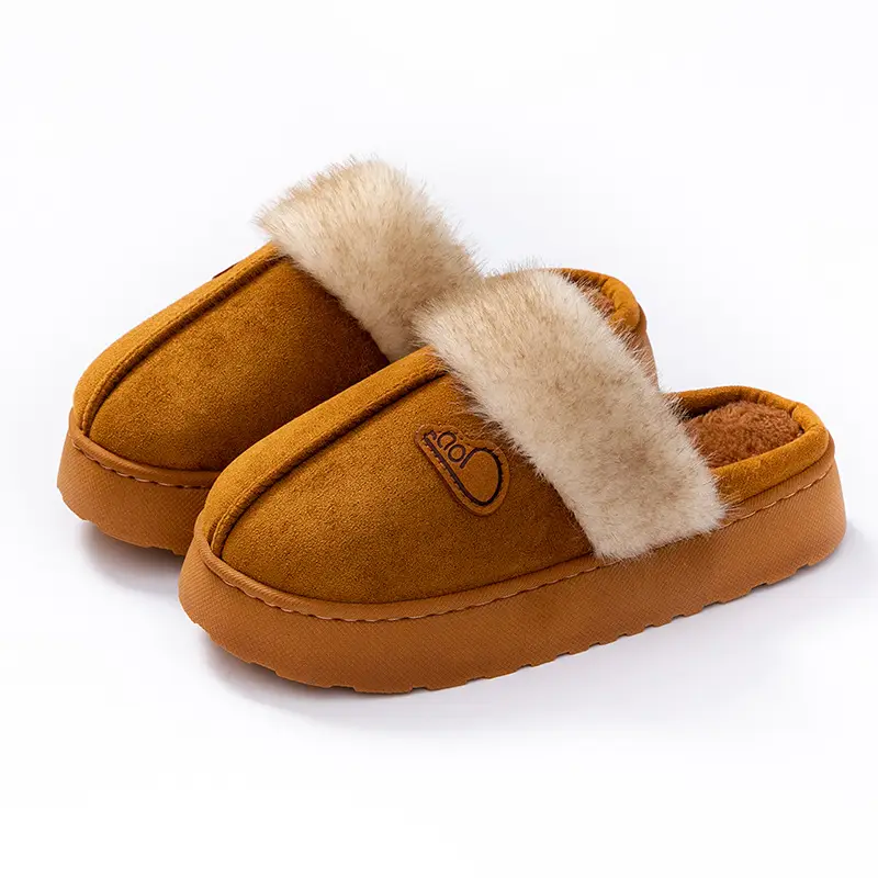 Home Cotton Slippers Indoor Warm Non-Slip Soft Sole Maternity Shoes Thick Sole Couple Style Household Plush Slippers Autumn and Winter - Image 6