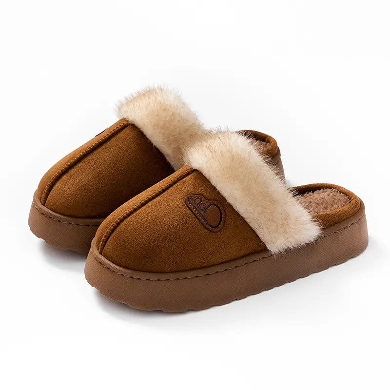 Home Cotton Slippers Indoor Warm Non-Slip Soft Sole Maternity Shoes Thick Sole Couple Style Household Plush Slippers Autumn and Winter - Image 7
