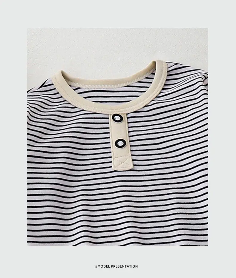 Children's Striped Long Sleeve Sweater T-Shirt — feature 8