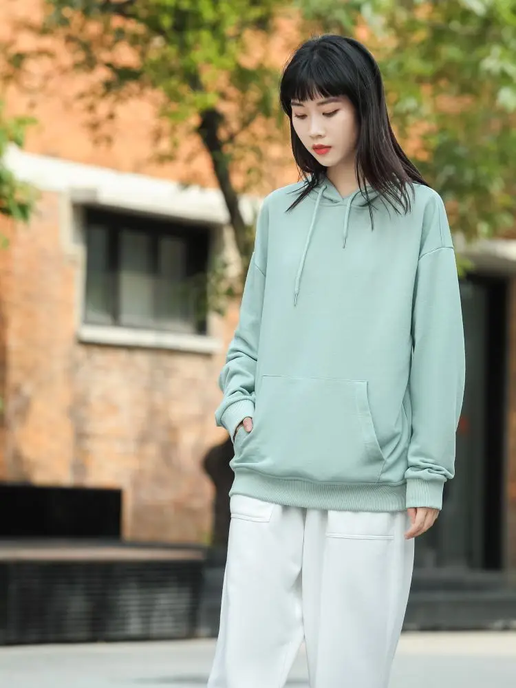 Blue Tide Hoodie 300g Cotton Terry Loose Shoulder