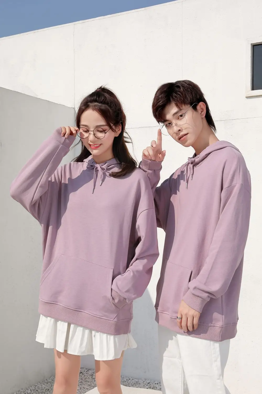 Blue Tide Hoodie 300g Cotton Terry Loose Shoulder — feature 15
