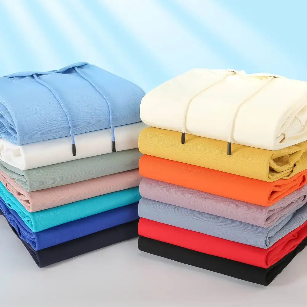 Blue Tide Hoodie 300g Cotton Terry Loose Shoulder — feature 21