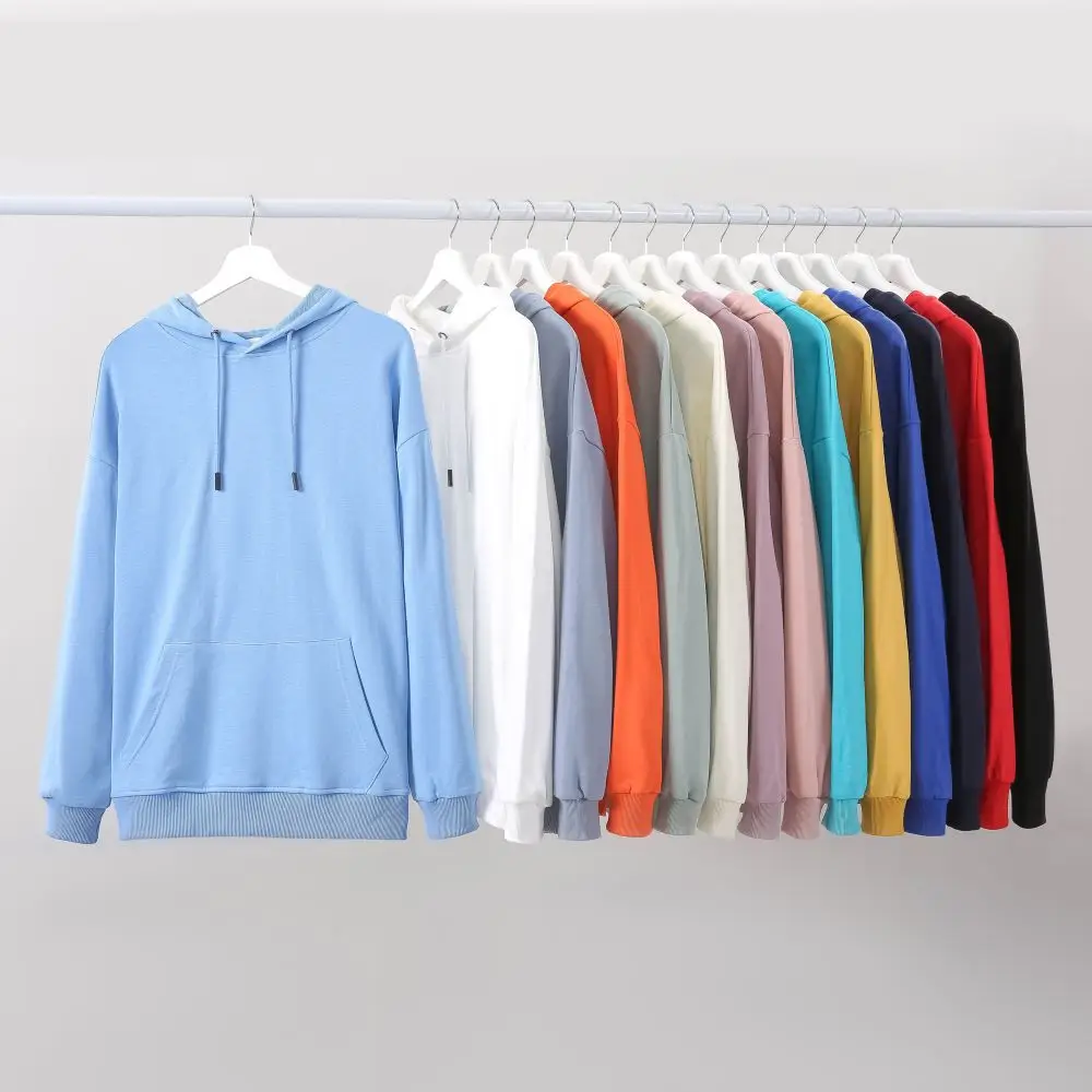 Blue Tide Hoodie 300g Cotton Terry Loose Shoulder — feature 23