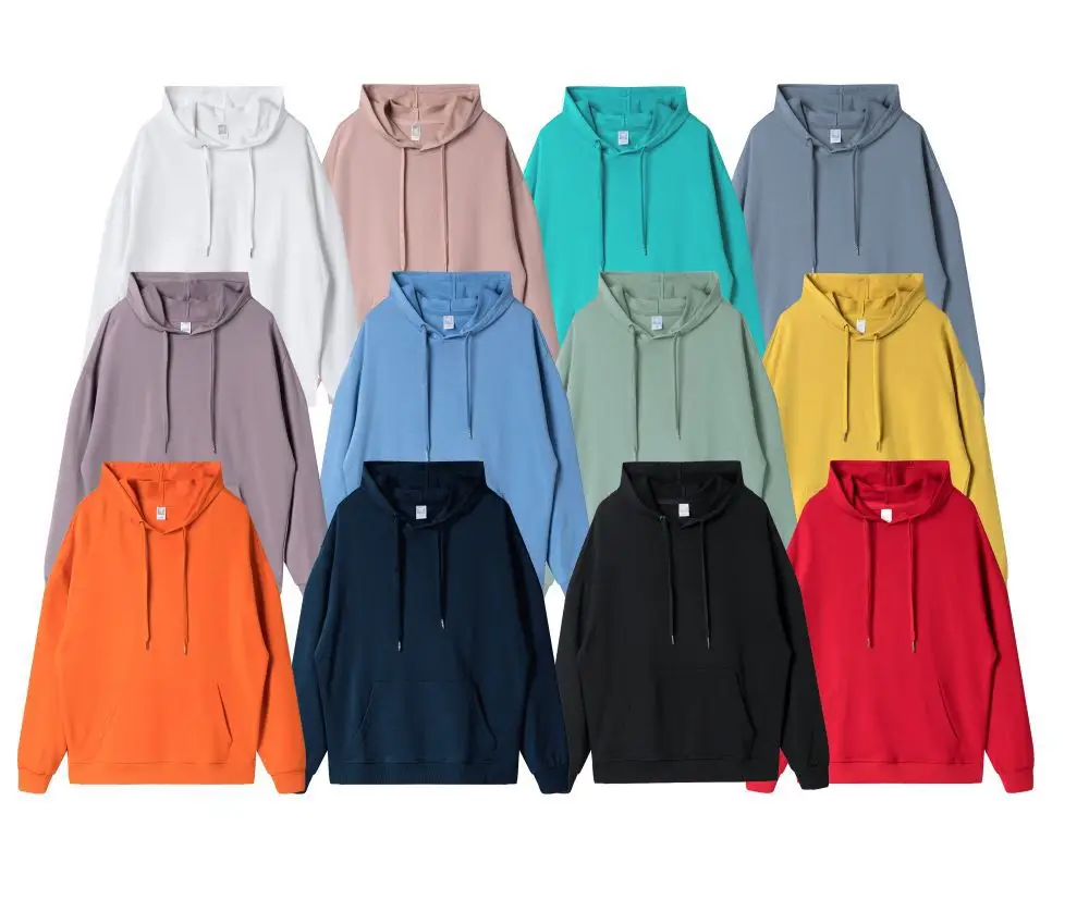 Blue Tide Hoodie 300g Cotton Terry Loose Shoulder — feature 5