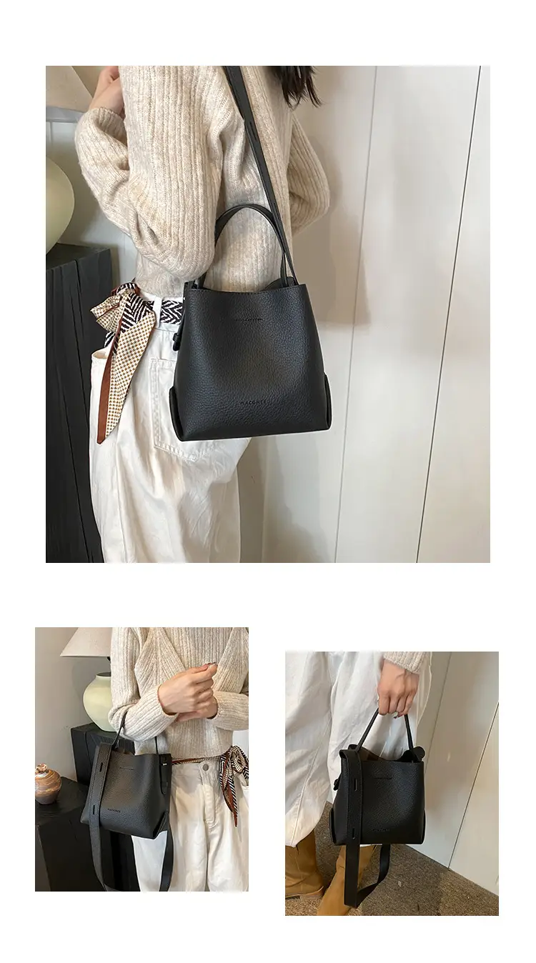 Black Retro Shoulder Bag for Women Autumn Winter 2023 — feature 6