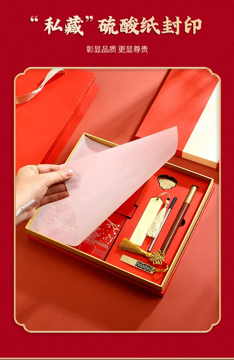 Red National Trend A5 Notebook with Thermos Cup Gift Box Set — feature 11