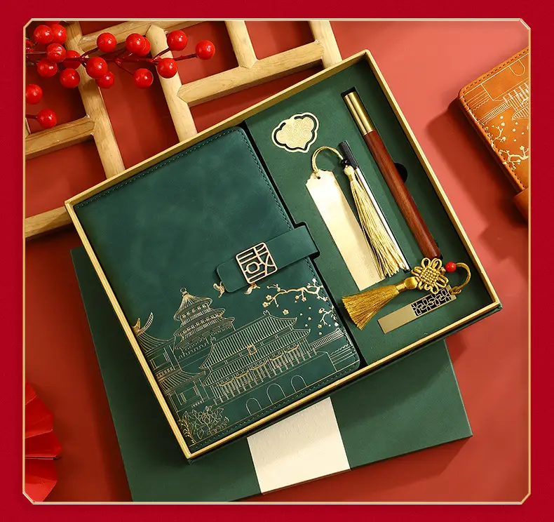 Red National Trend A5 Notebook with Thermos Cup Gift Box Set — feature 20