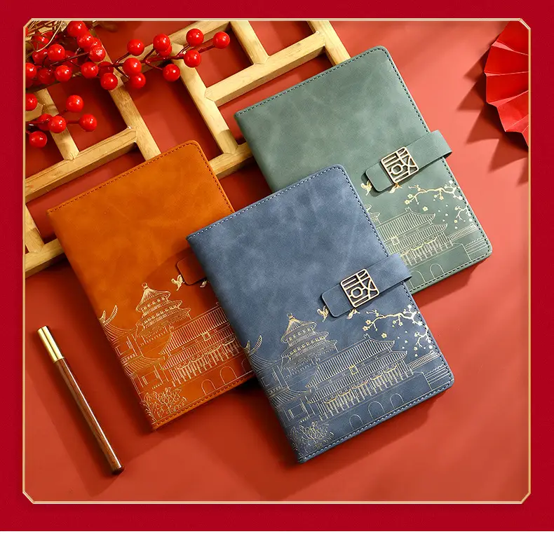 Red National Trend A5 Notebook with Thermos Cup Gift Box Set — feature 23