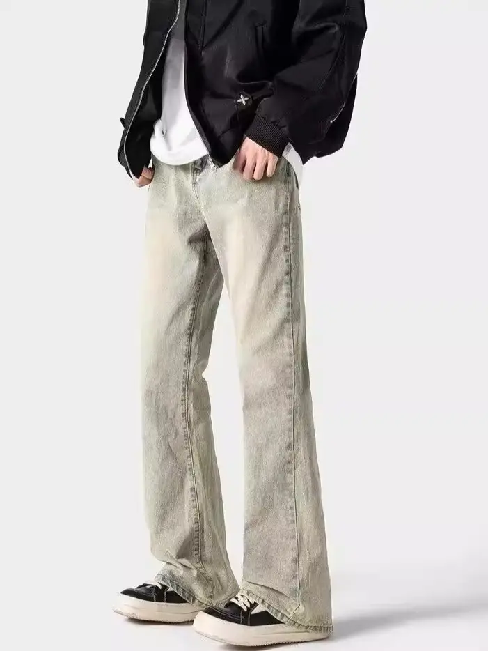 Men's Slim Fit Washed Jeans High Street Style