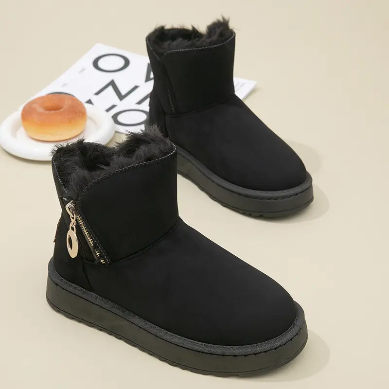 Men's Snow Boots Winter fleece-lined Cold-proof Warm High-top Cotton Shoes Indoor and Outdoor Wear Non-slip Waterproof Foot-warming Cotton Boots for Women - Image 8