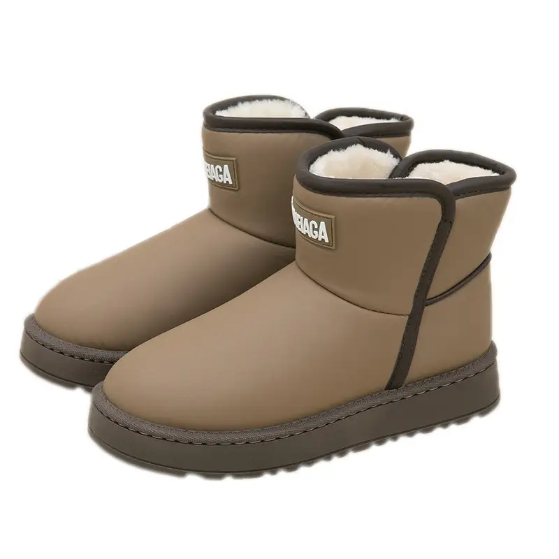 Men's Snow Boots Winter fleece-lined Cold-proof Warm High-top Cotton Shoes Indoor and Outdoor Wear Non-slip Waterproof Foot-warming Cotton Boots for Women - Image 9