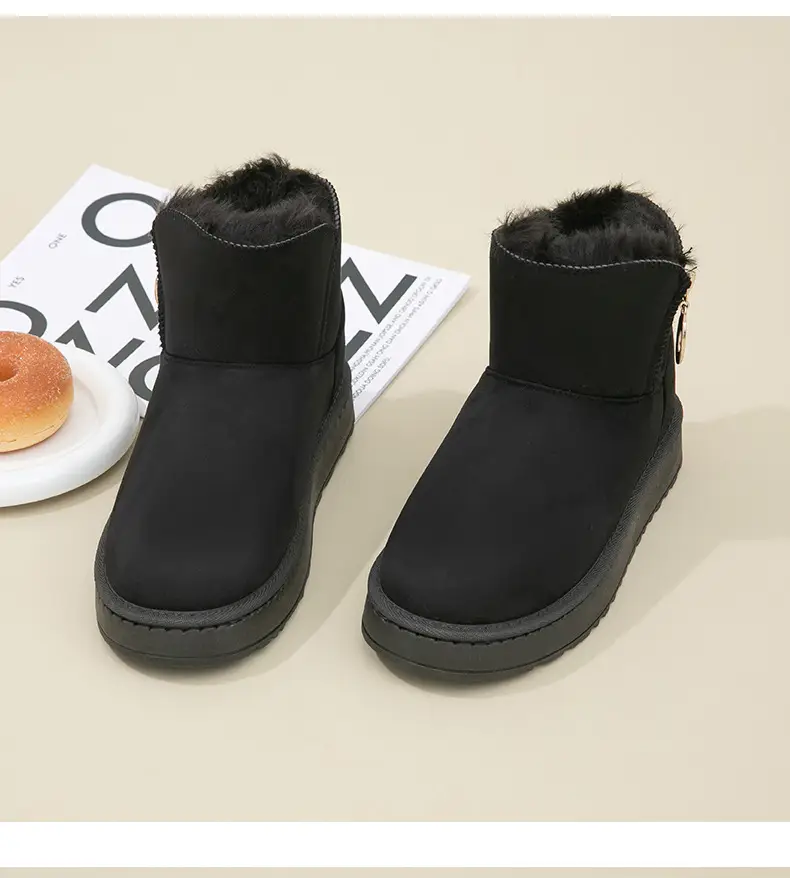 Men's Snow Boots Winter fleece-lined Cold-proof Warm High-top Cotton Shoes Indoor and Outdoor Wear Non-slip Waterproof Foot-warming Cotton Boots for Women — feature 57