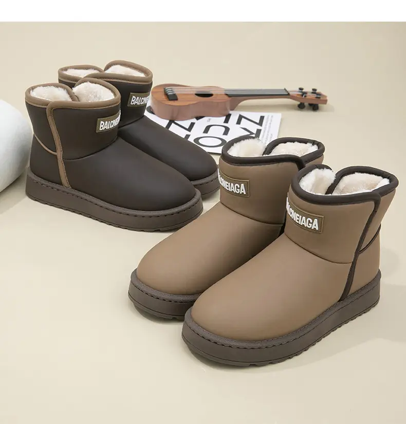 Men's Snow Boots Winter fleece-lined Cold-proof Warm High-top Cotton Shoes Indoor and Outdoor Wear Non-slip Waterproof Foot-warming Cotton Boots for Women — feature 60