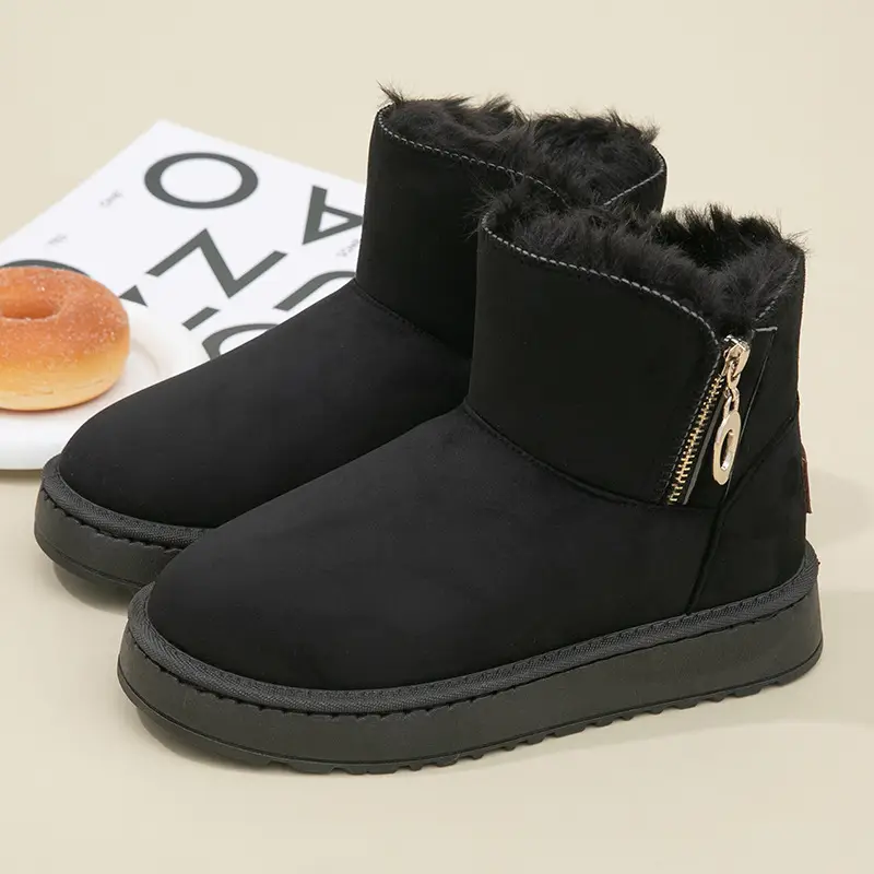 Men's Snow Boots Winter fleece-lined Cold-proof Warm High-top Cotton Shoes Indoor and Outdoor Wear Non-slip Waterproof Foot-warming Cotton Boots for Women - Image 4