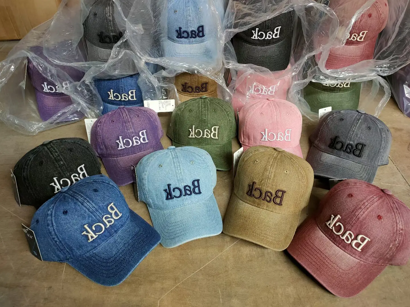 Korean Style Letter Embroidered Denim Hats for Men Women — feature 8