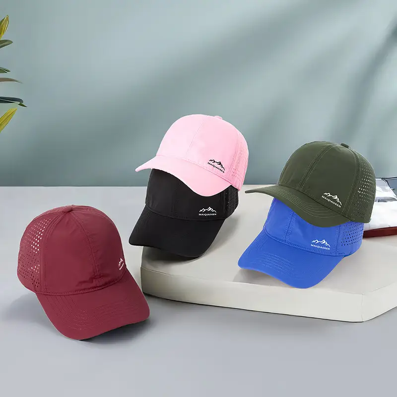 Men's Reflective Mesh Baseball Cap Light Blue Peak - Image 36