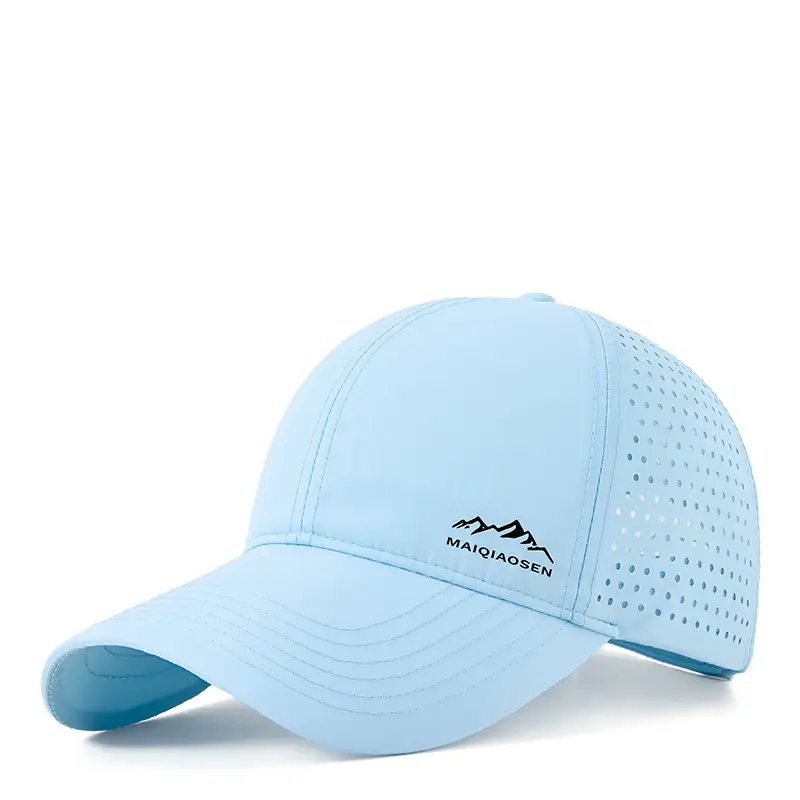 Men's Reflective Mesh Baseball Cap Light Blue Peak - Image 13