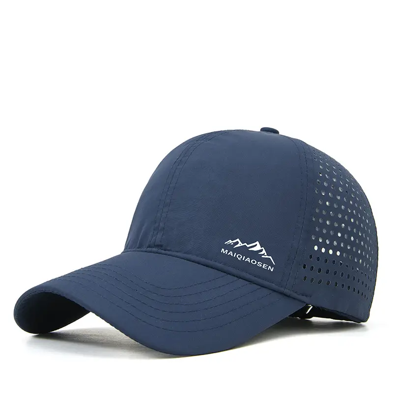 Men's Reflective Mesh Baseball Cap Light Blue Peak - Image 2