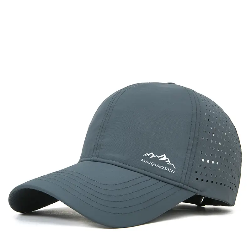 Men's Reflective Mesh Baseball Cap Light Blue Peak - Image 3