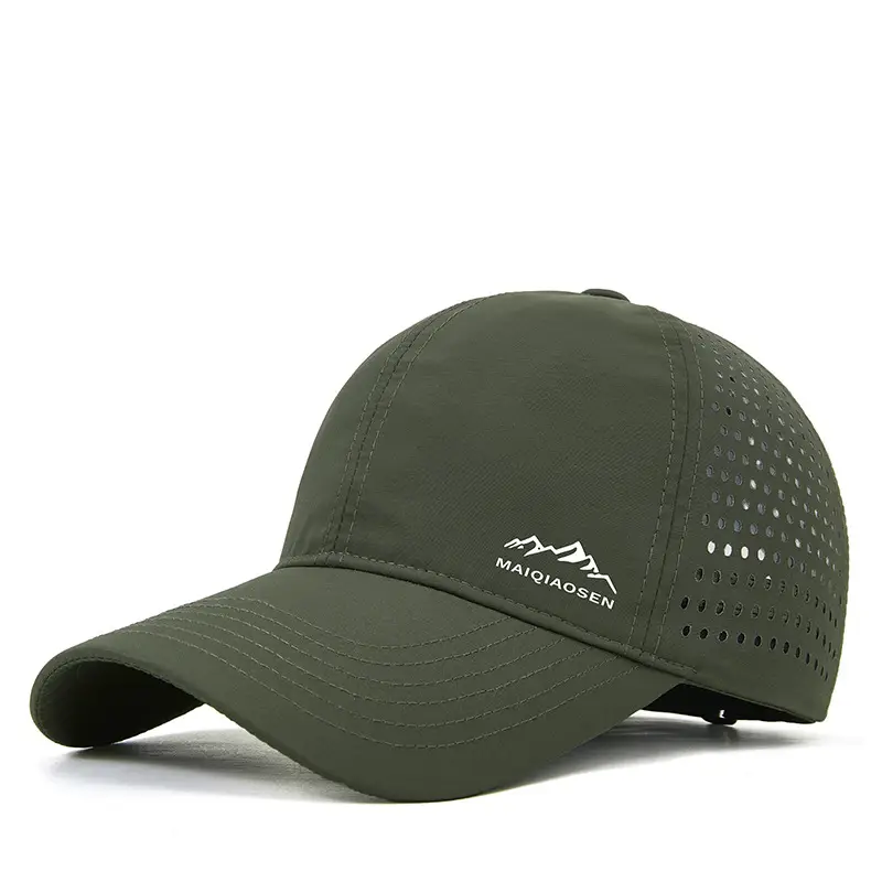 Men's Reflective Mesh Baseball Cap Light Blue Peak - Image 4