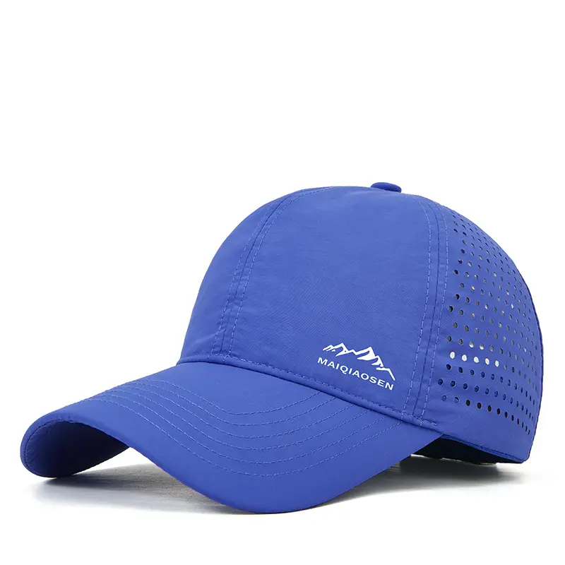 Men's Reflective Mesh Baseball Cap Light Blue Peak - Image 6