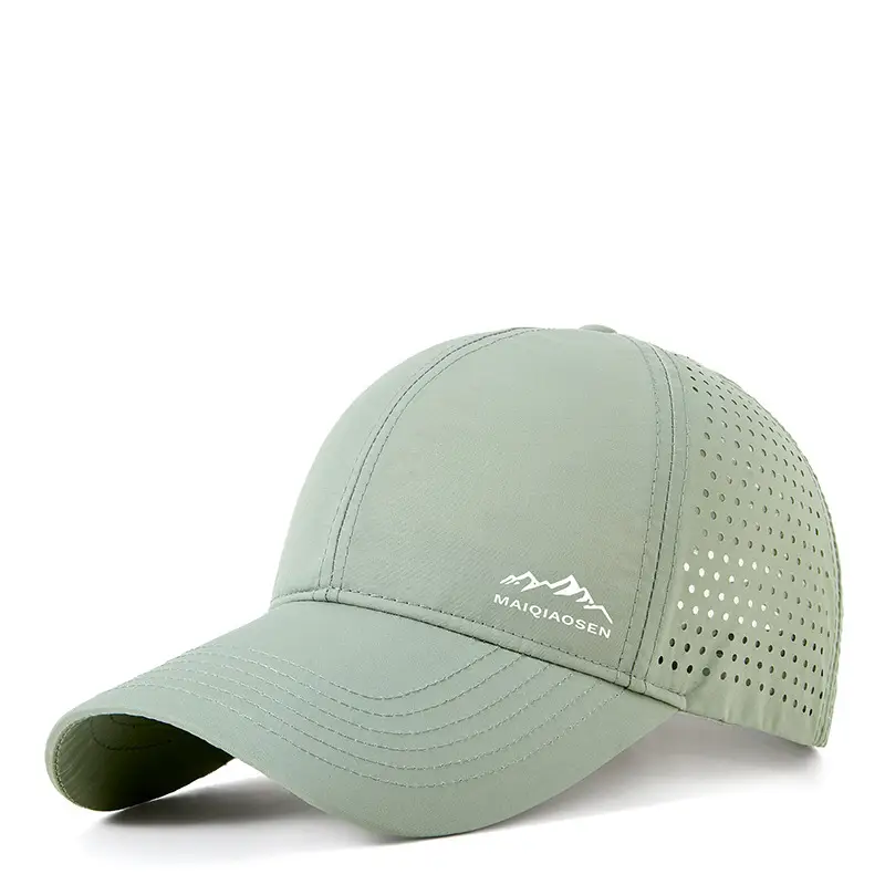 Men's Reflective Mesh Baseball Cap Light Blue Peak - Image 8