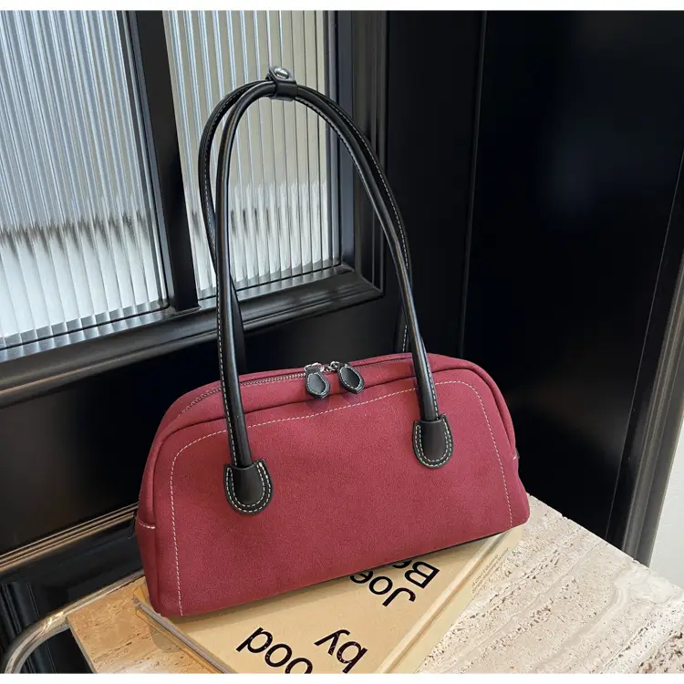 Women's Brown Suede Shoulder Bag Large Capacity 2024 — feature 22