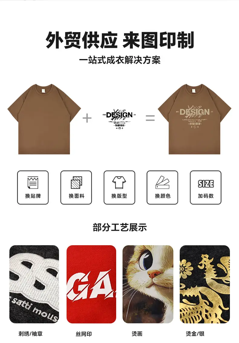 Men Cotton Crewneck T-Shirt White Impermeable 320G — feature 10