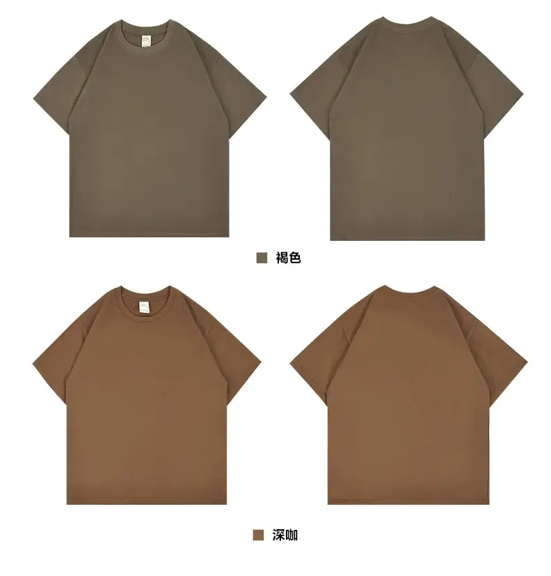 Men Cotton Crewneck T-Shirt White Impermeable 320G — feature 15