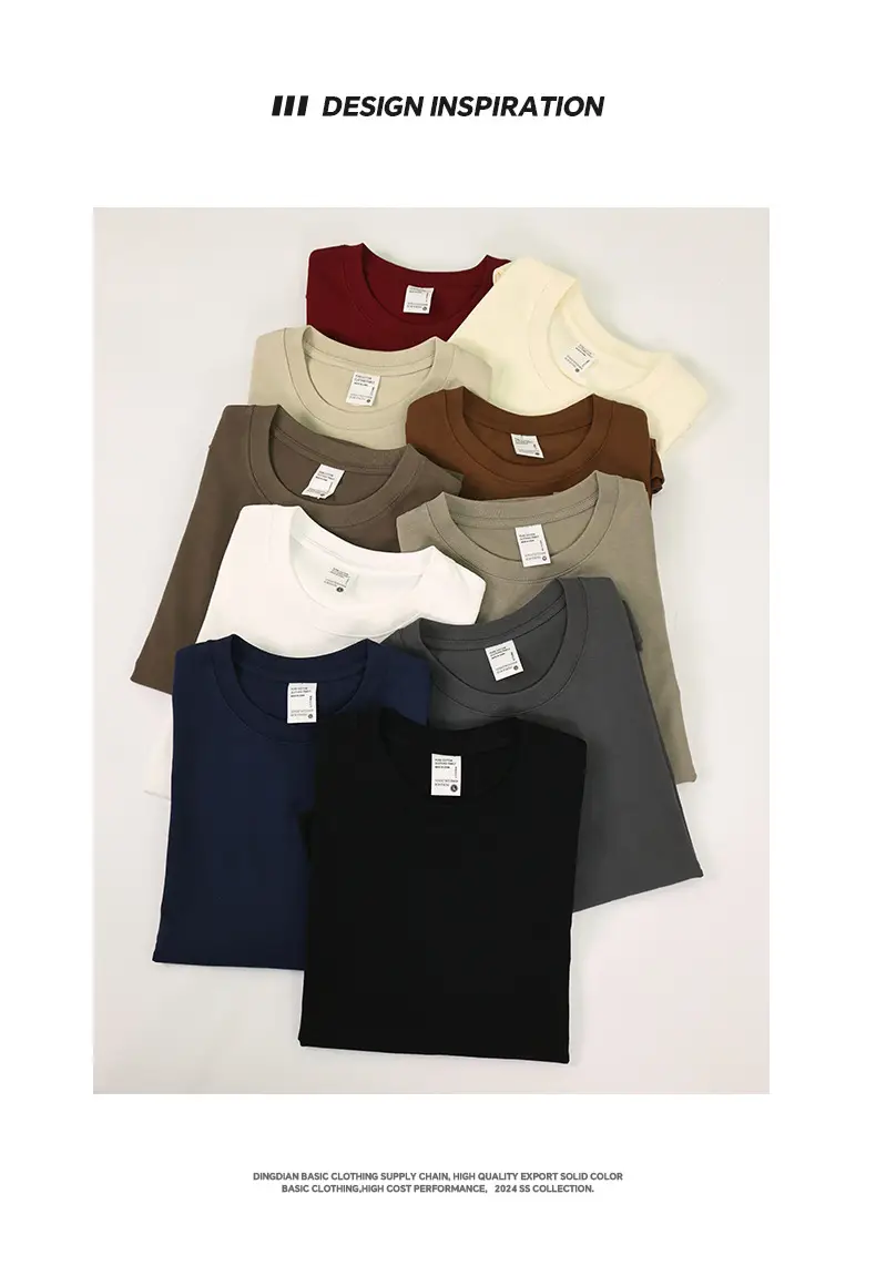 Men Cotton Crewneck T-Shirt White Impermeable 320G — feature 2