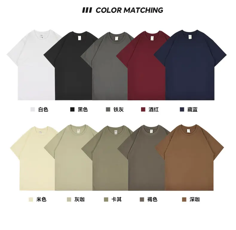 Men Cotton Crewneck T-Shirt White Impermeable 320G — feature 3