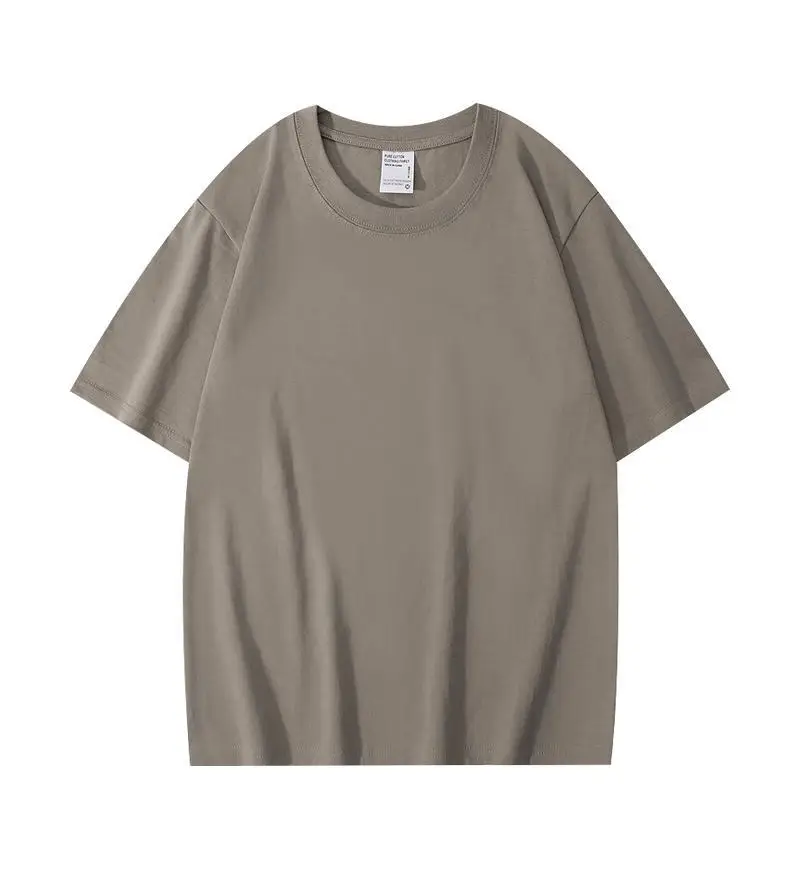 Men Cotton Crewneck T-Shirt White Impermeable 320G