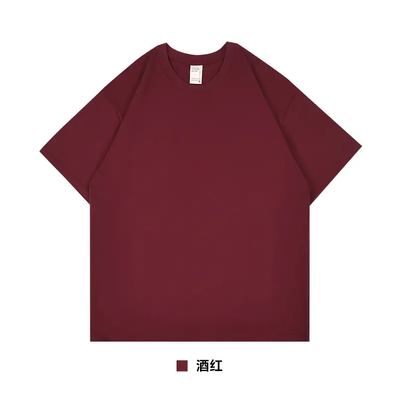 Men Cotton Crewneck T-Shirt White Impermeable 320G