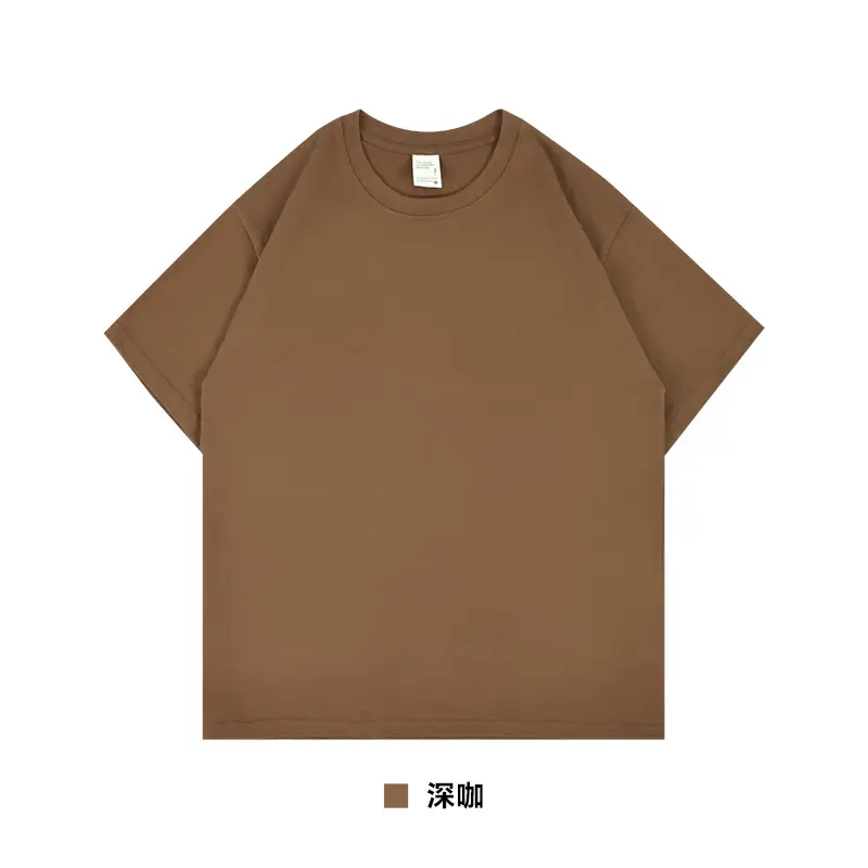 Men Cotton Crewneck T-Shirt White Impermeable 320G