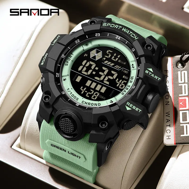 Sanda Waterproof Sports Watch with Digital Display - Image 18