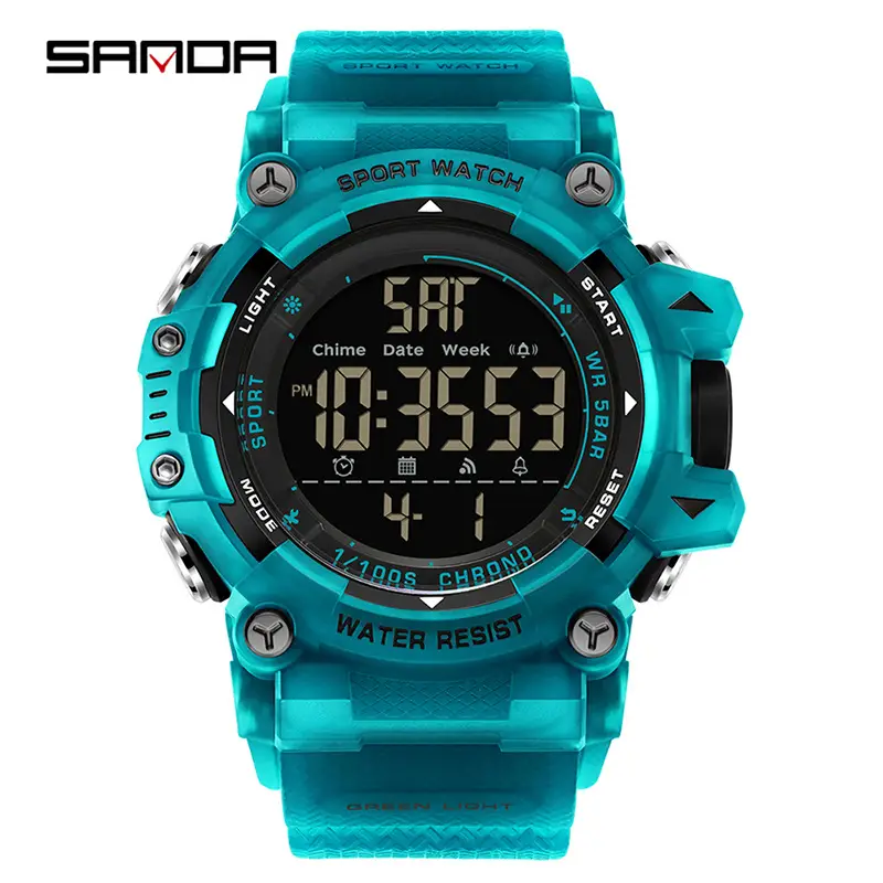 Sanda Waterproof Sports Watch with Digital Display - Image 14
