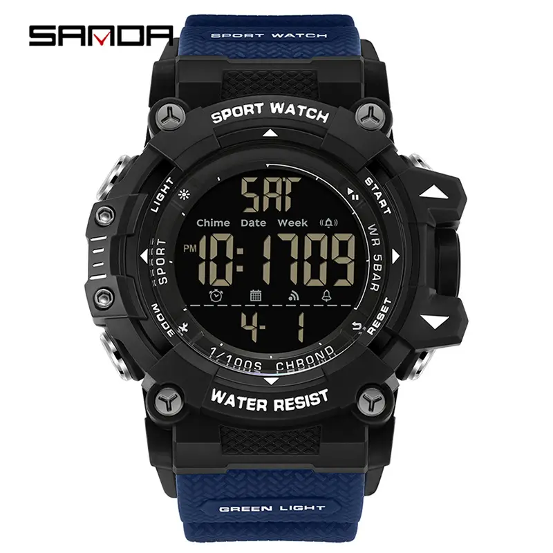 Sanda Waterproof Sports Watch with Digital Display - Image 15