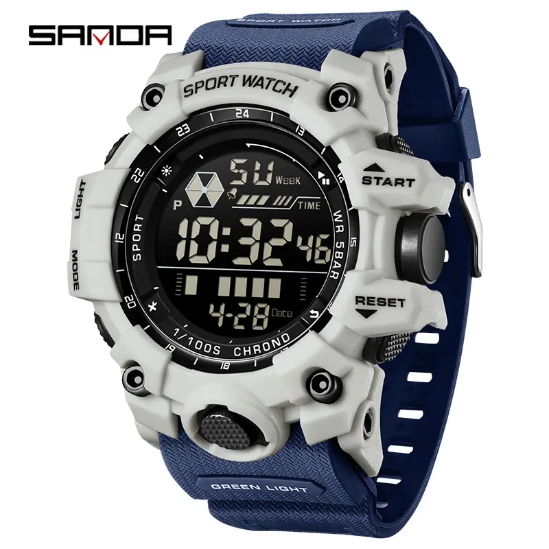 Sanda Waterproof Sports Watch with Digital Display - Image 5