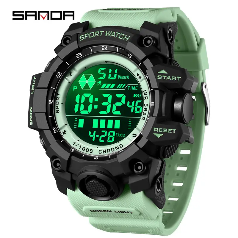 Sanda Waterproof Sports Watch with Digital Display - Image 6