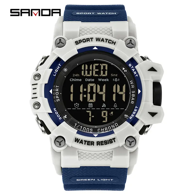 Sanda Waterproof Sports Watch with Digital Display - Image 8