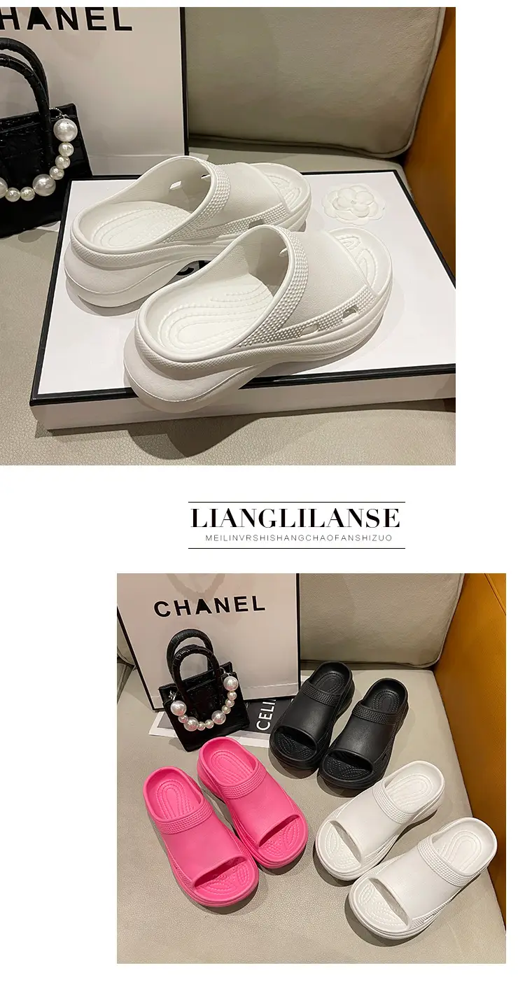 Black Wedge Slippers Women Summer Wear — feature 11