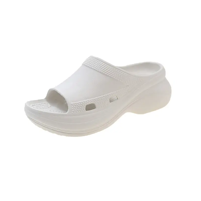 Black Wedge Slippers Women Summer Wear - Image 2