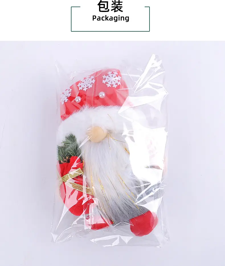 Christmas Gnome Doll Red Green Decorative Posture Faceless Old Man Dwarf Doll — feature 17