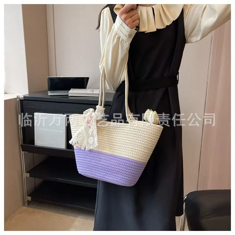 Women's Red Beige Woven Crossbody Bag 2024 — feature 19