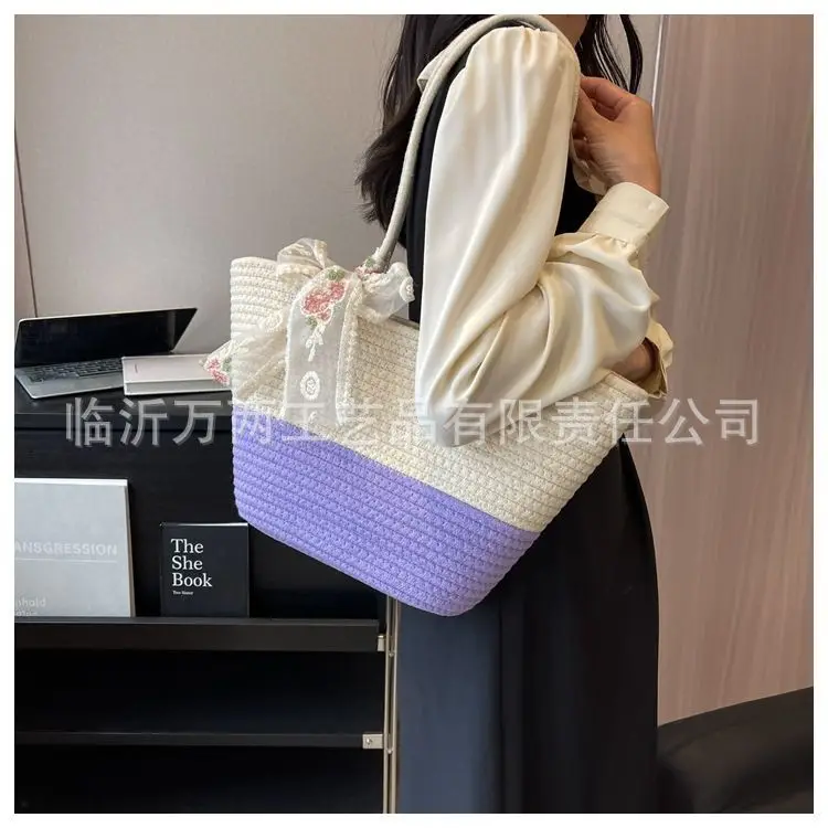 Women's Red Beige Woven Crossbody Bag 2024 — feature 29