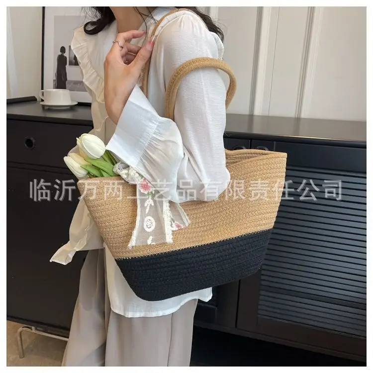 Women's Red Beige Woven Crossbody Bag 2024 — feature 31