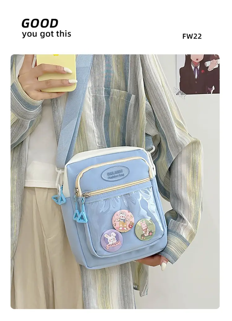 New Korean Style Shoulder Bag with 6 Pockets — feature 22