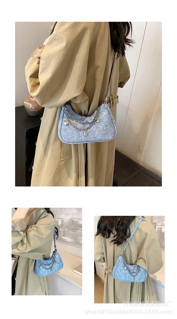Silver French Commuter Chain Crossbody Bag for Women — feature 5
