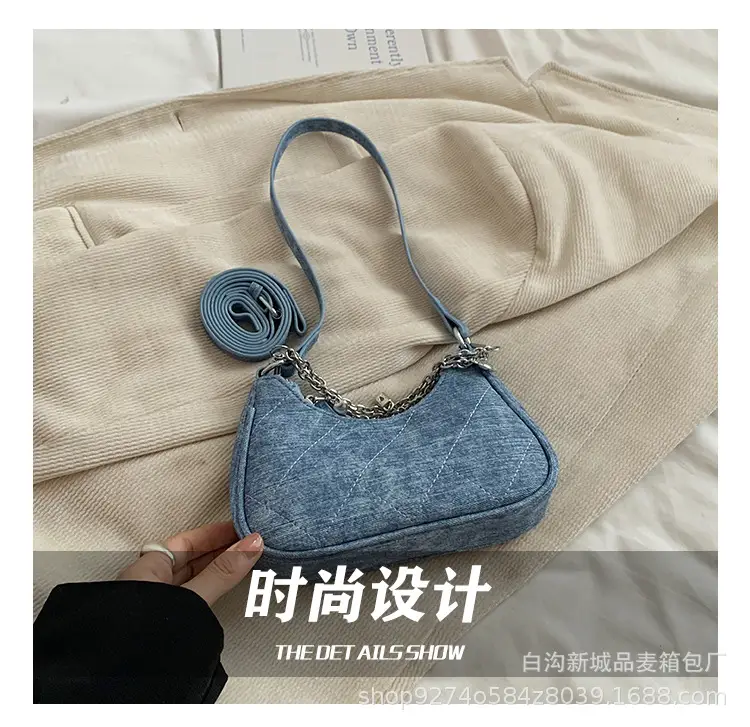 Silver French Commuter Chain Crossbody Bag for Women — feature 9