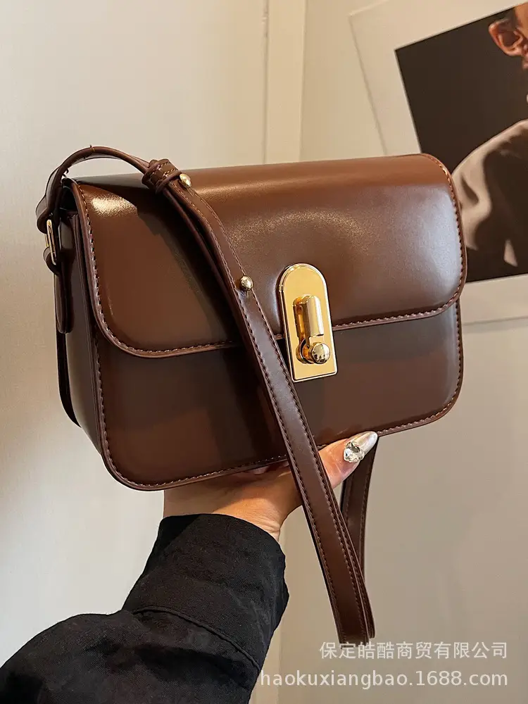Women's Brown Crossbody Bag 2024 New Trendy Autumn Easiest for Match Ins Shoulder Small Bag - Image 7